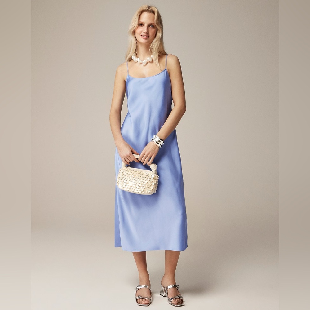 J.Crew Gwyneth slip dress in luster charmeuse BV496